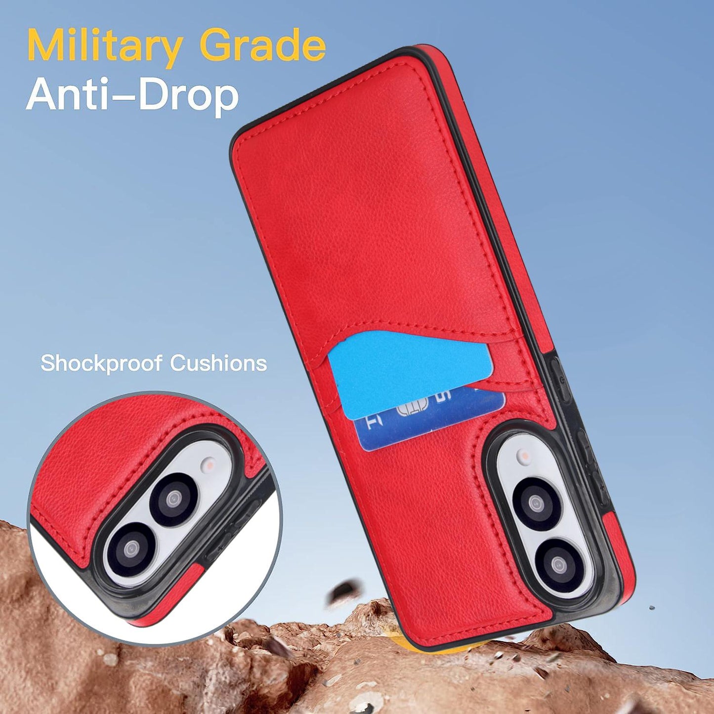 For Samsung Galaxy S25 Edge 5G Litchi Leather Skin Card Slots Phone Case(Red)