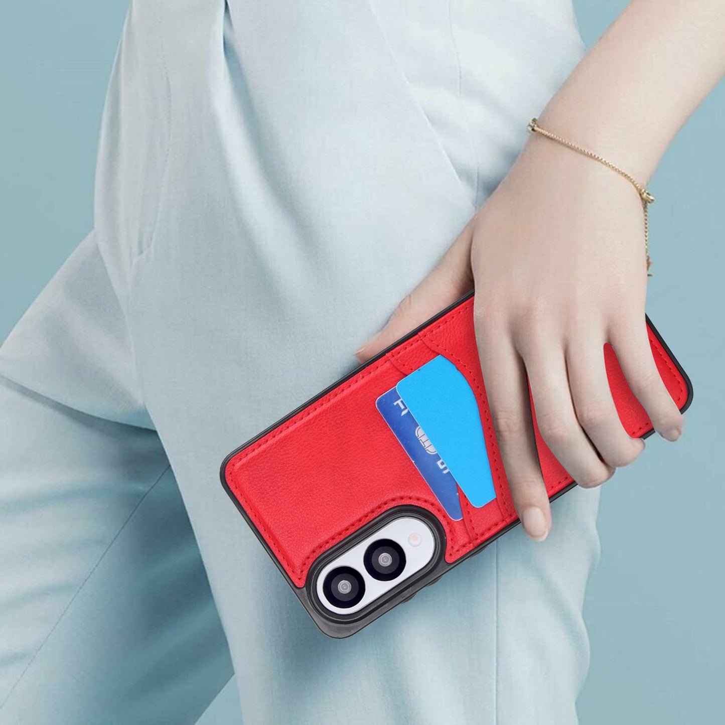 For Samsung Galaxy S25 Edge 5G Litchi Leather Skin Card Slots Phone Case(Red)