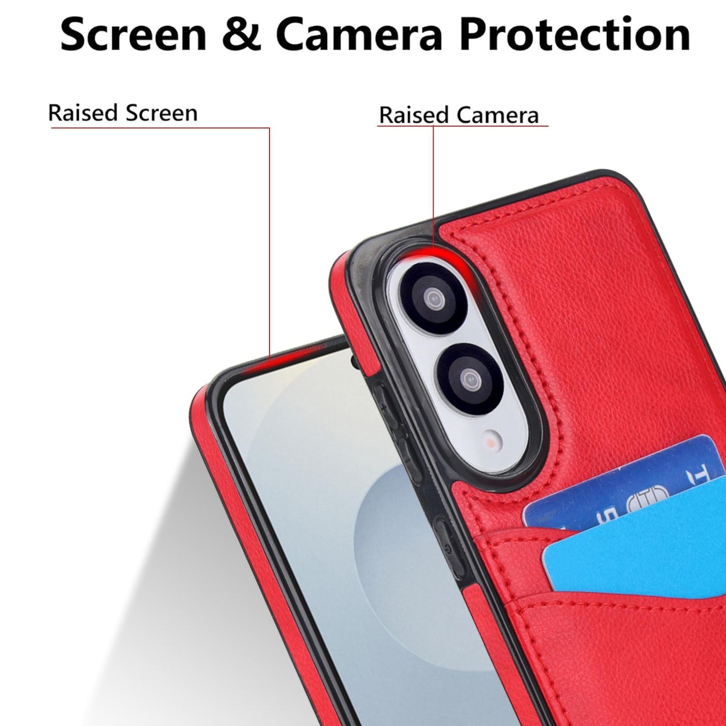 For Samsung Galaxy S25 Edge 5G Litchi Leather Skin Card Slots Phone Case(Red)