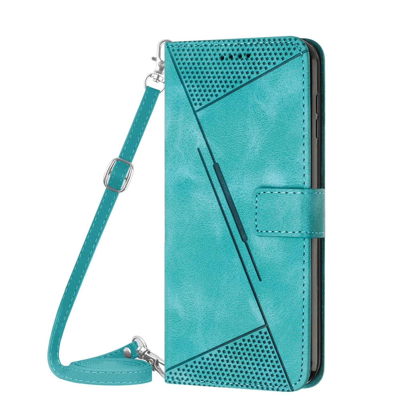For Samsung Galaxy S25 Edge 5G Dream Triangle Leather Phone Case with Long Lanyard(Green)
