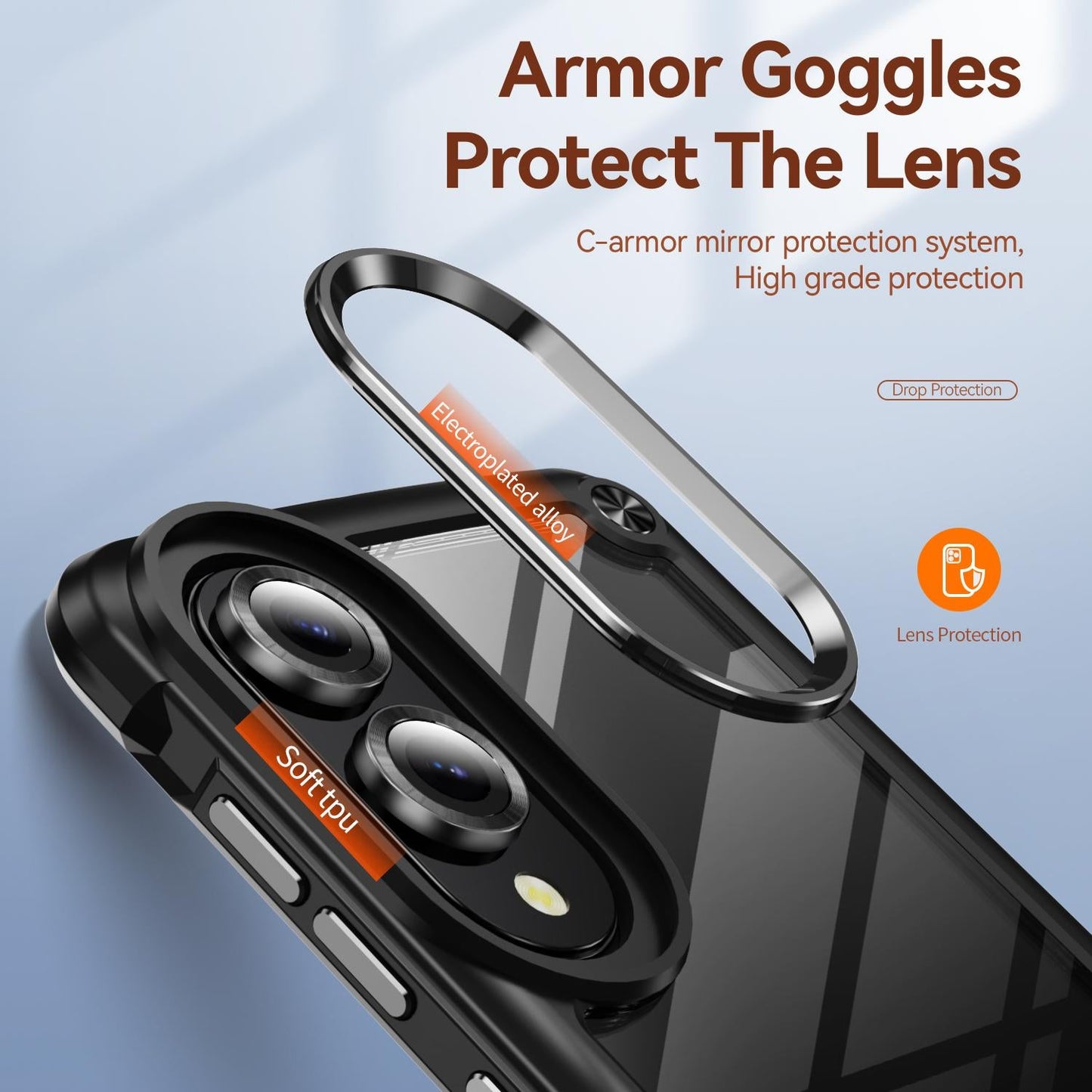 For Samsung Galaxy S25 Edge 5G TPU + PC Lens Protection Phone Case(Black)