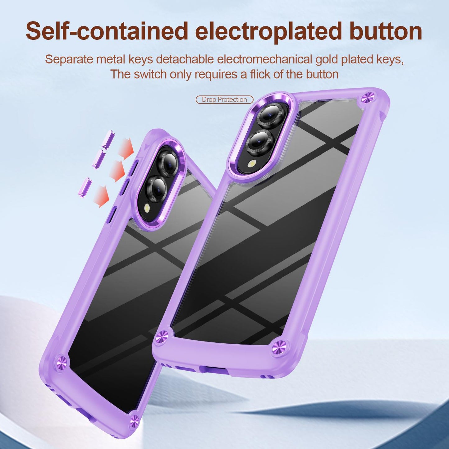 For Samsung Galaxy S25 Edge 5G TPU + PC Lens Protection Phone Case(Purple)