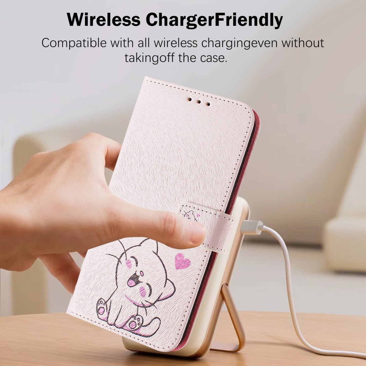 For iPhone 16e Art Colored Drawing Pattern Leather Phone Case(Cute cat)