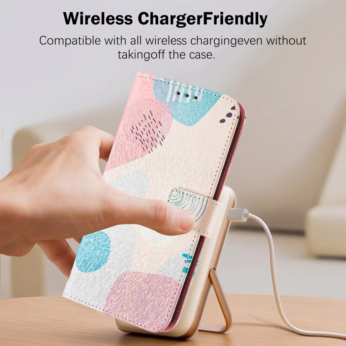 For iPhone 16e Art Colored Drawing Pattern Leather Phone Case(Graffiti puzzle)