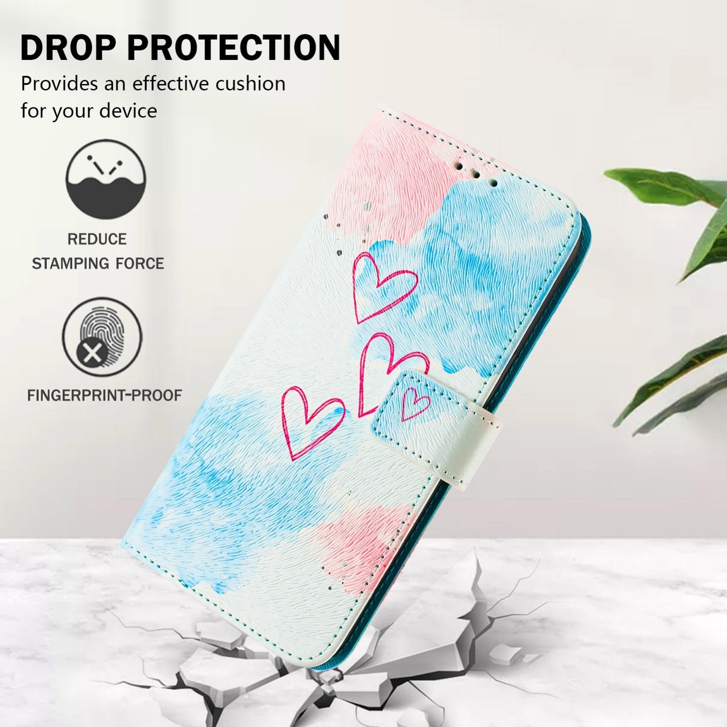 For iPhone 16e Art Colored Drawing Pattern Leather Phone Case(LOVE ME)