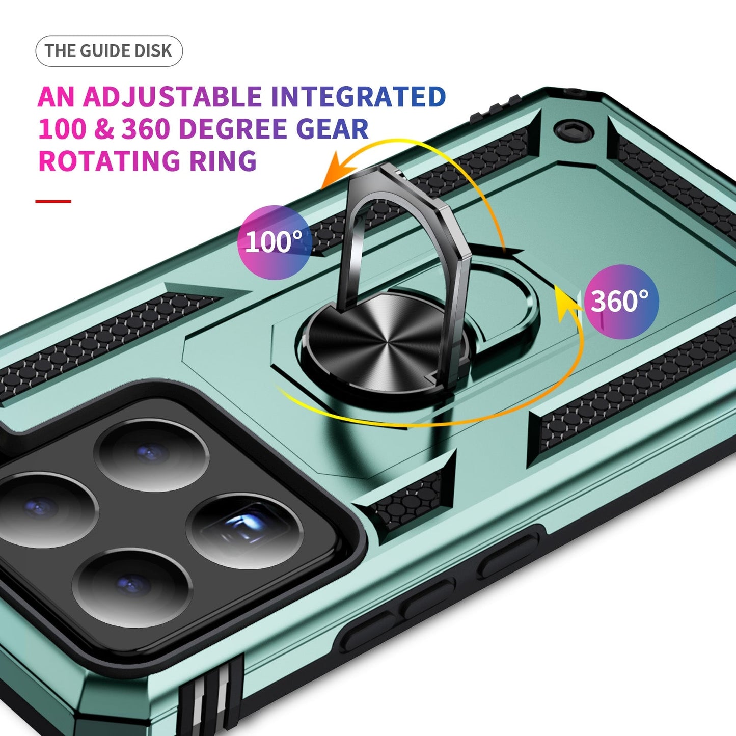 For Xiaomi 15 Shockproof TPU + PC Phone Case with Holder(Dark Green)