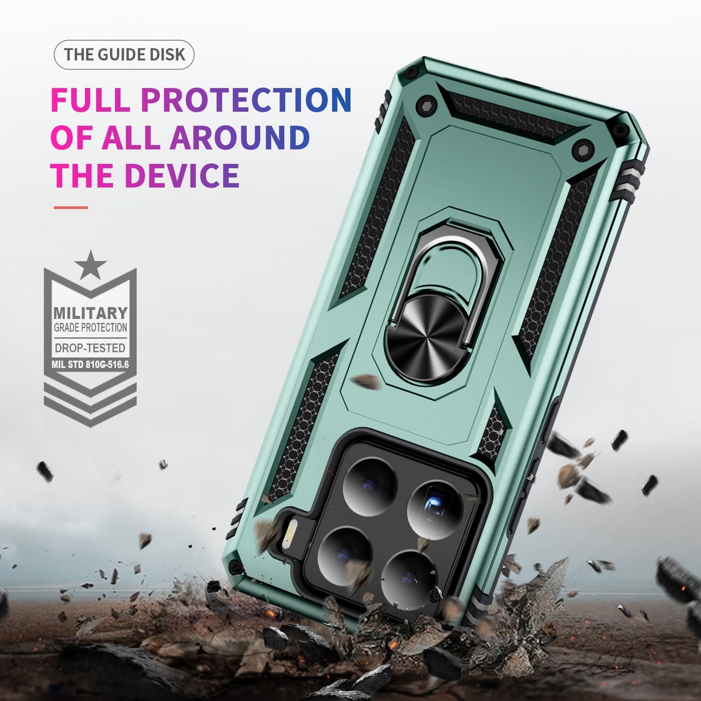 For Xiaomi 15 Shockproof TPU + PC Phone Case with Holder(Dark Green)