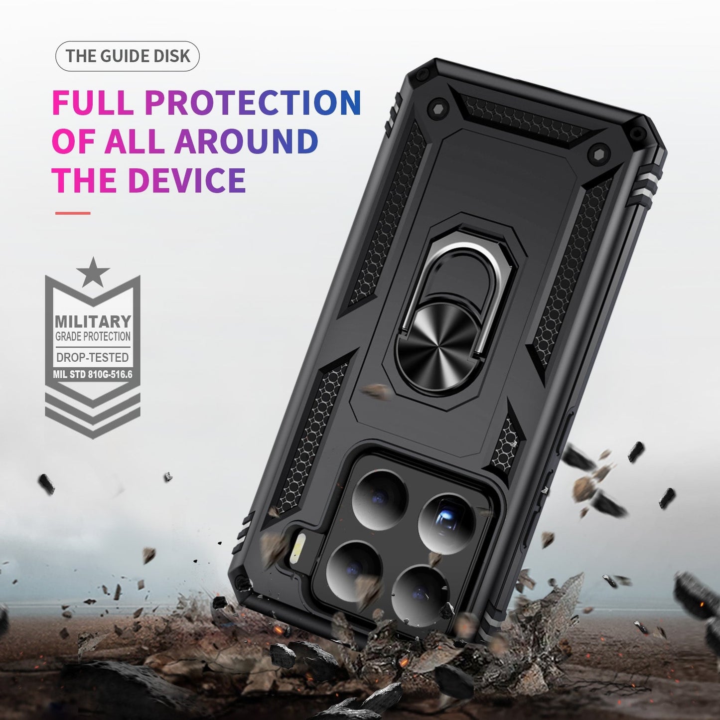 For Xiaomi 15 Pro Shockproof TPU + PC Phone Case with Holder(Black)