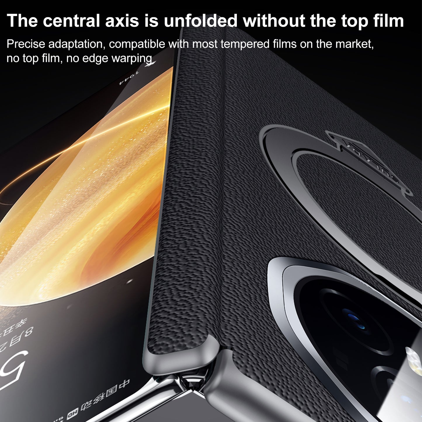 For Honor Magic V3 SULADA Top Grain Leather MagSafe Magnetic Holder Phone Case(Brown)