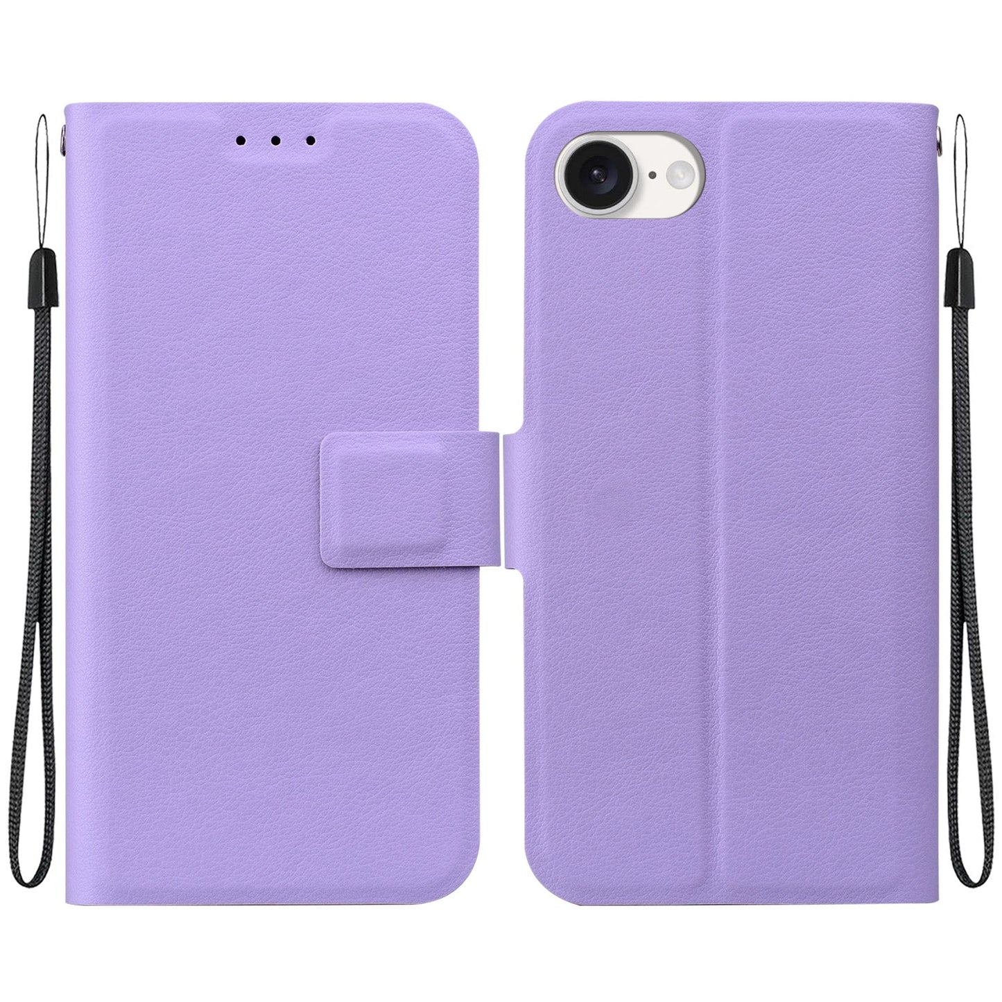 For iPhone 16e Ultra-thin Voltage Magnetic Buckle Leather Phone Case(Purple)
