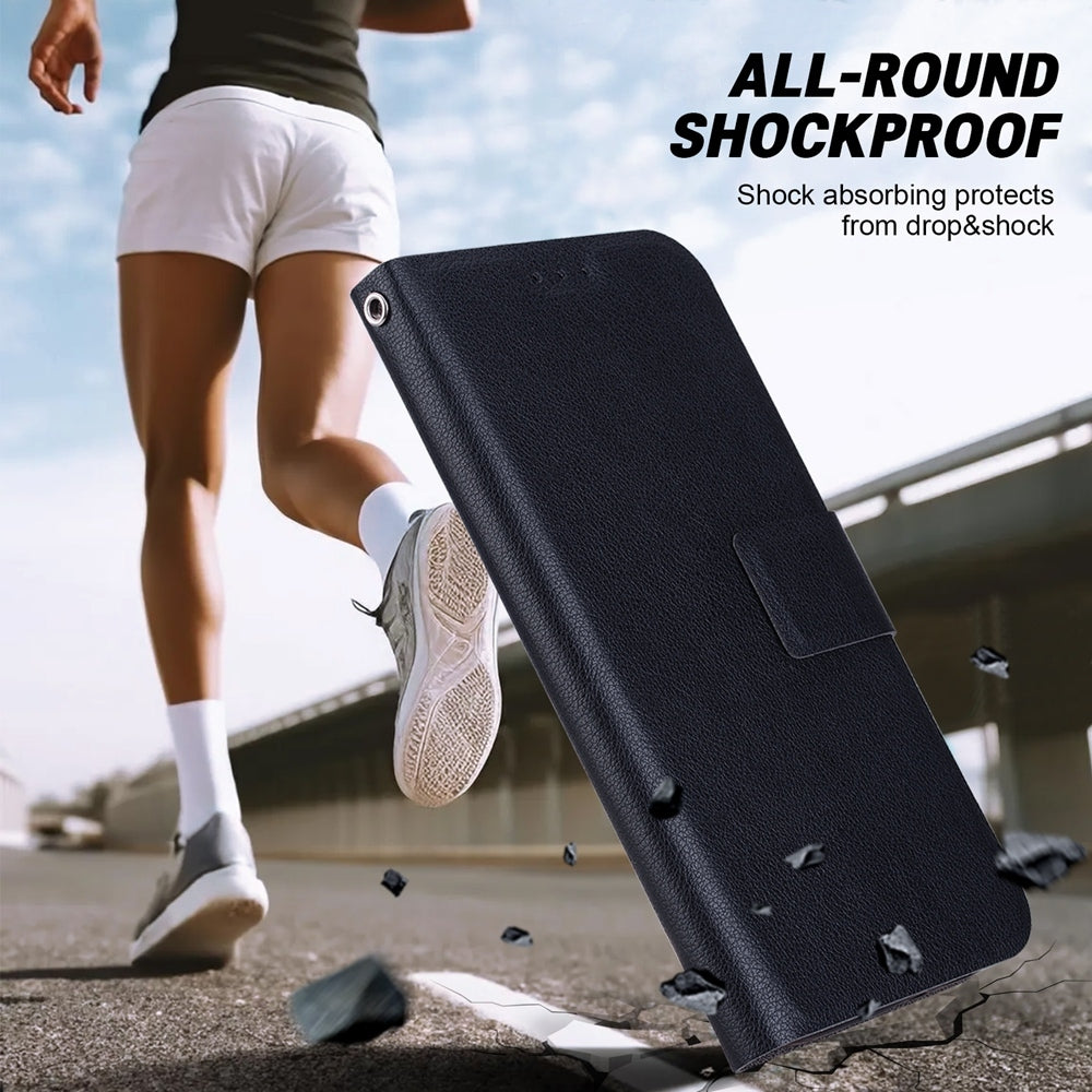 For iPhone 16e Ultra-thin Voltage Magnetic Buckle Leather Phone Case(Black)