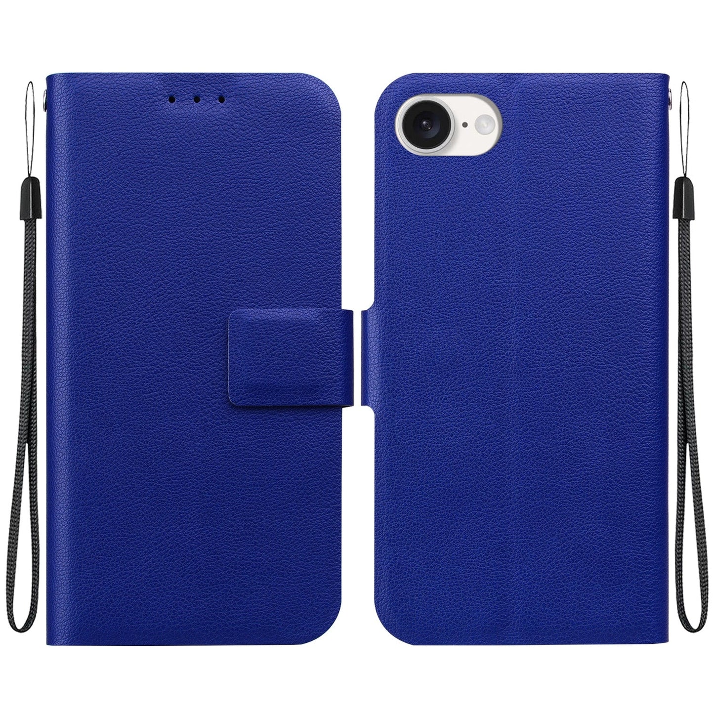 For iPhone 16e Ultra-thin Voltage Magnetic Buckle Leather Phone Case(Blue)