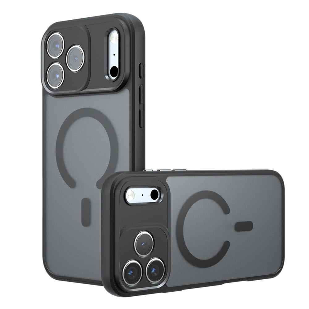 Compatible with iPhone 18 Pro Max C-type Armor MagSafe PC Dual-Layer TPU Phone Case - Frosted Black