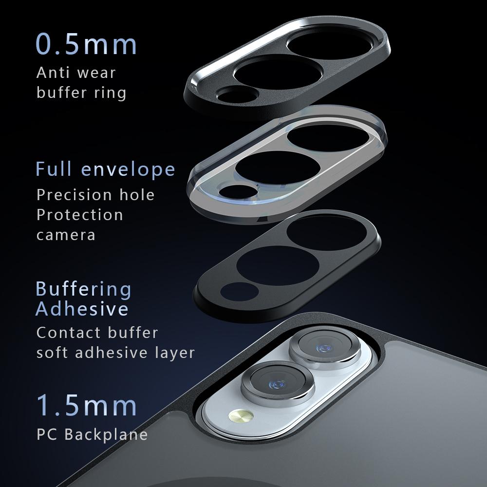 For Samsung Galaxy S25 Edge 5G Armor MagSafe Precise Hole PC Hybrid TPU Phone Case(Frosted Black)