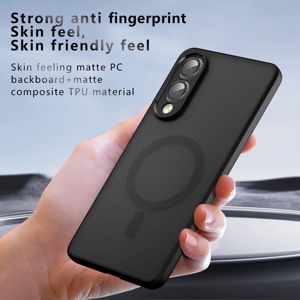 For Samsung Galaxy S25 Edge 5G Armor MagSafe Precise Hole PC Hybrid TPU Phone Case(Frosted Black)