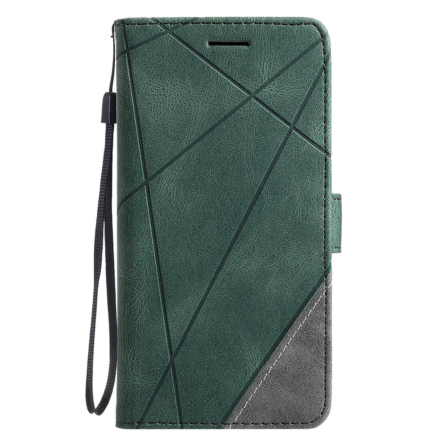 For Samsung Galaxy S25 Edge 5G Skin Feel Splicing Leather Phone Case(Green)