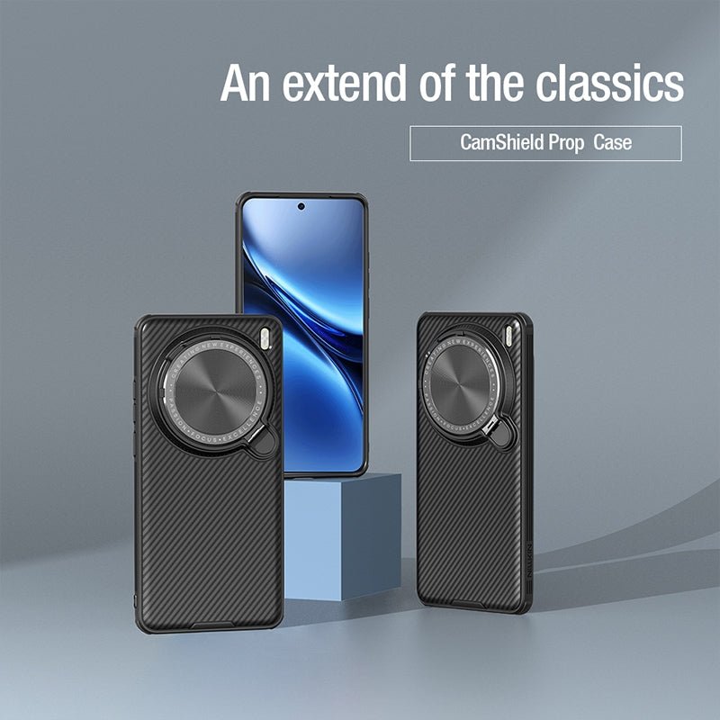 For vivo X200 Pro NILLKIN CamShield Prop MagSafe Magnetic PC Phone Case(Black)