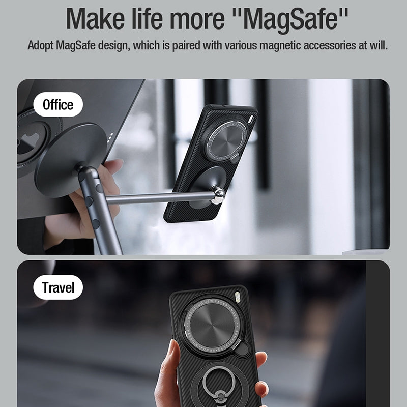 For vivo X200 Pro NILLKIN CamShield Prop MagSafe Magnetic PC Phone Case(Black)