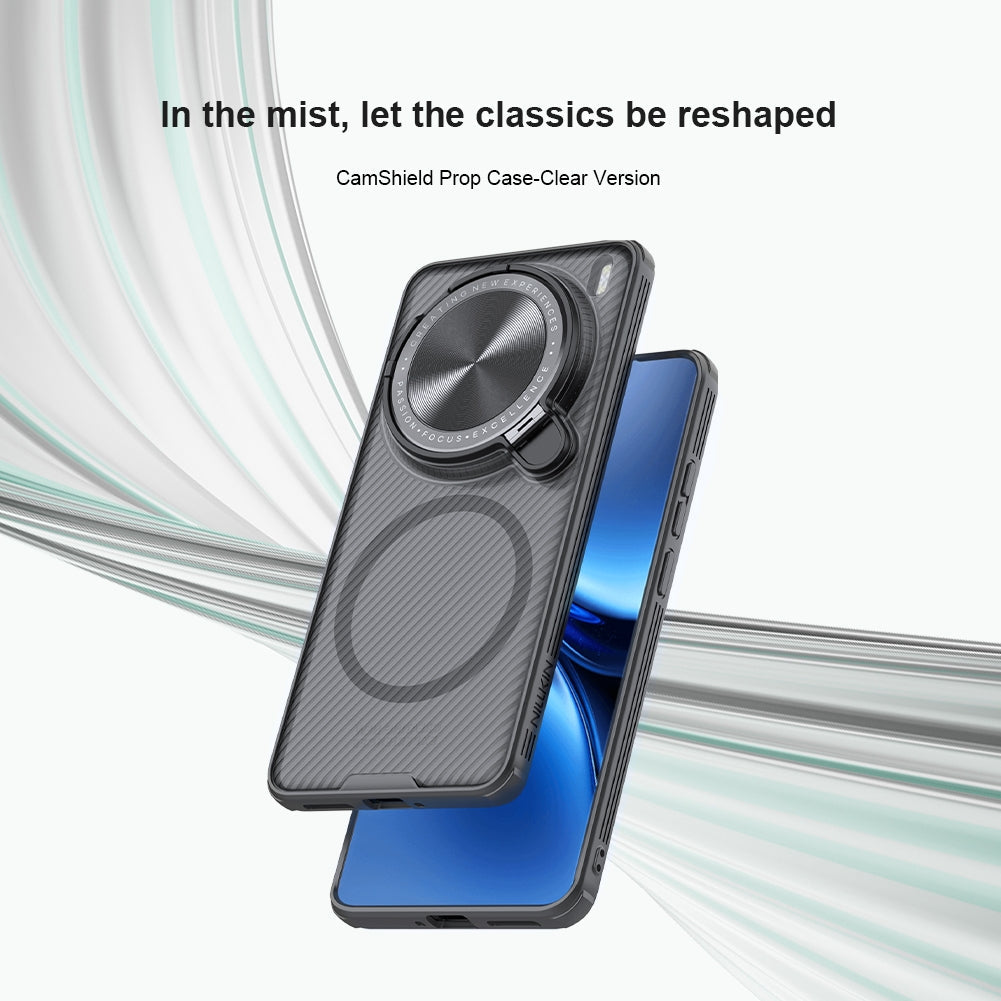 For vivo X200 Pro NILLKIN CamShield Prop MagSafe Magnetic Translucent PC Phone Case(Black)