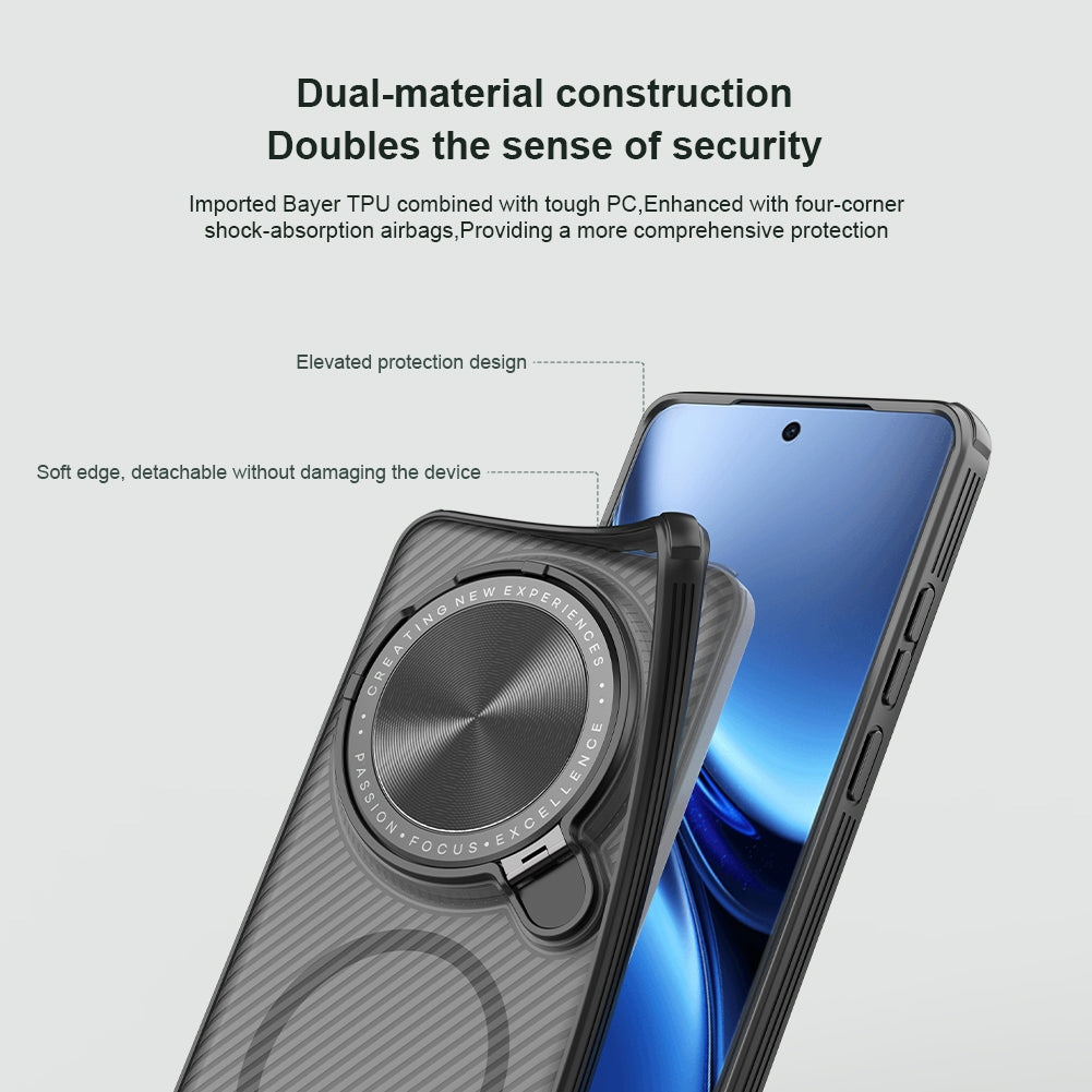 For vivo X200 Pro NILLKIN CamShield Prop MagSafe Magnetic Translucent PC Phone Case(Black)