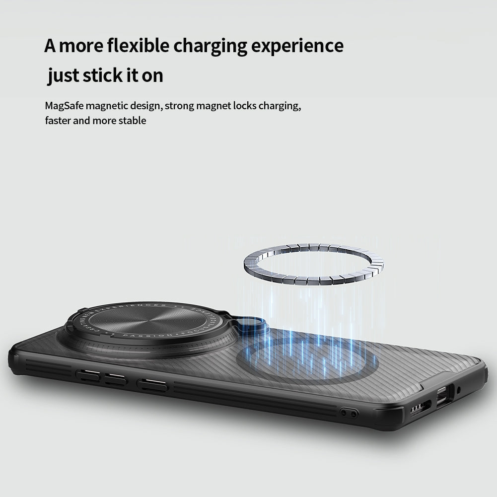 For vivo X200 Pro NILLKIN CamShield Prop MagSafe Magnetic Translucent PC Phone Case(Black)