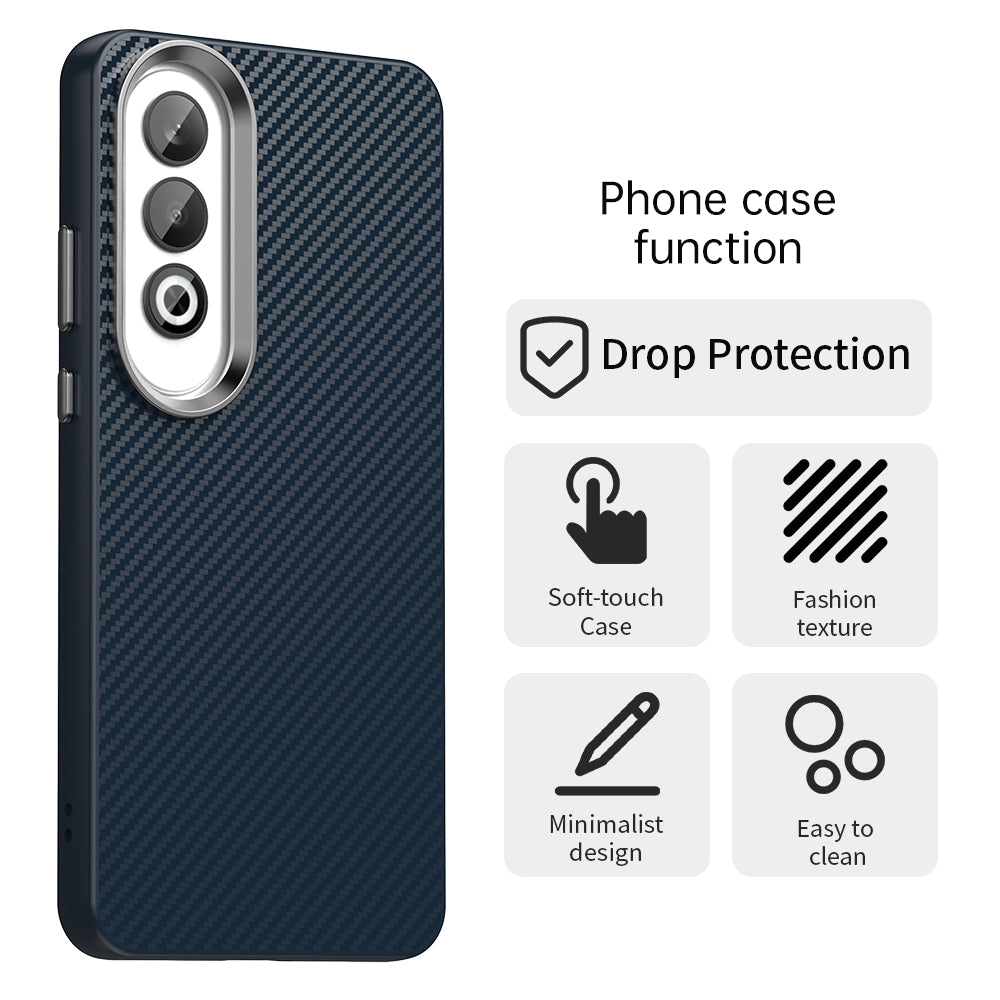 For OPPO K12 Plus Carbon Fiber Series IMD Phone Case(Blue)