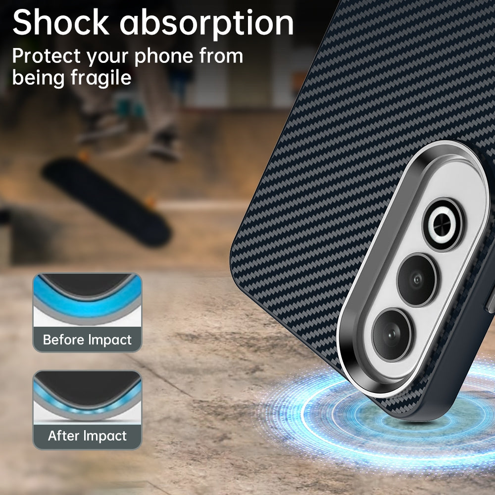 For OPPO K12 Plus Carbon Fiber Series IMD Phone Case(Blue)