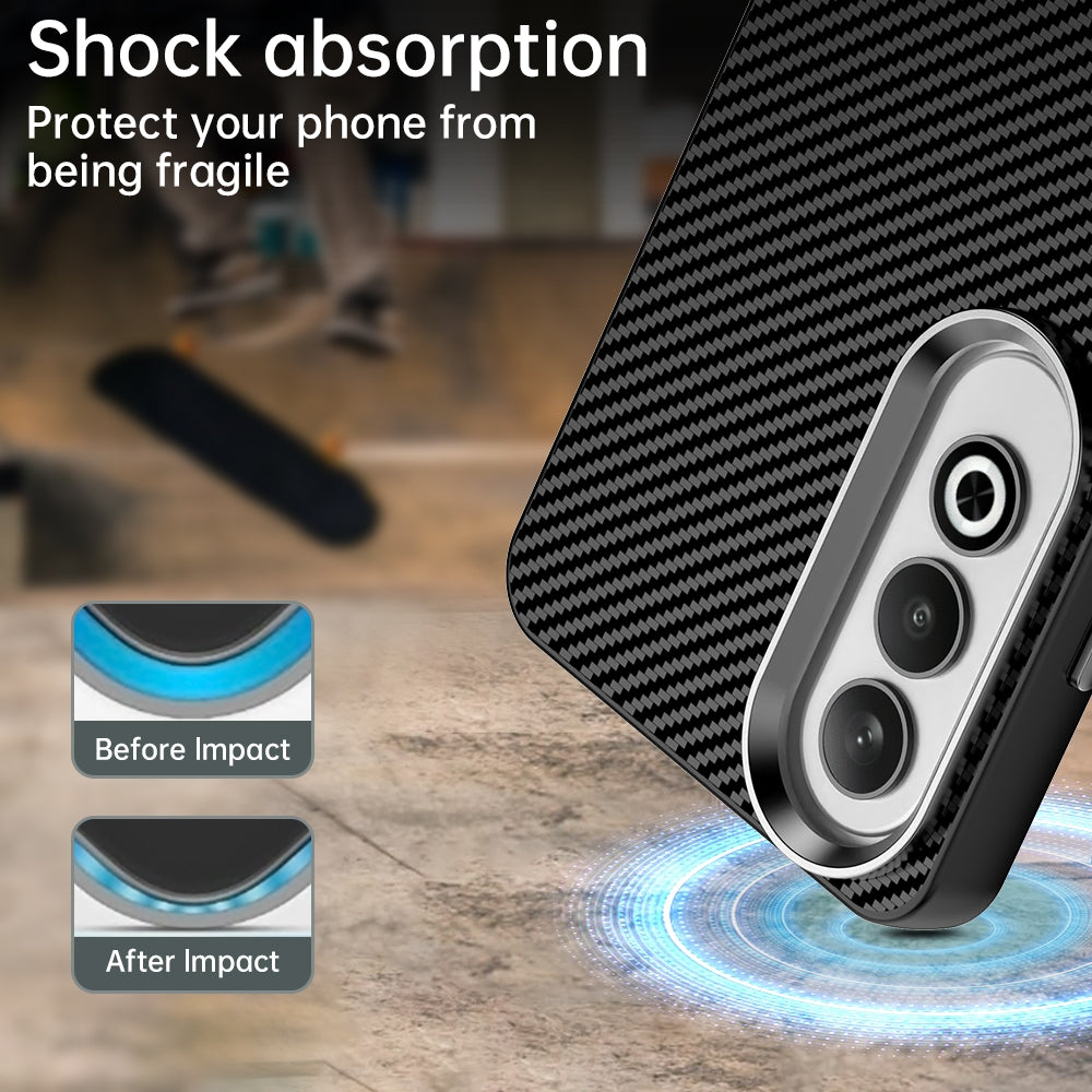 For OPPO K12 5G Carbon Fiber Series IMD Phone Case(Black)