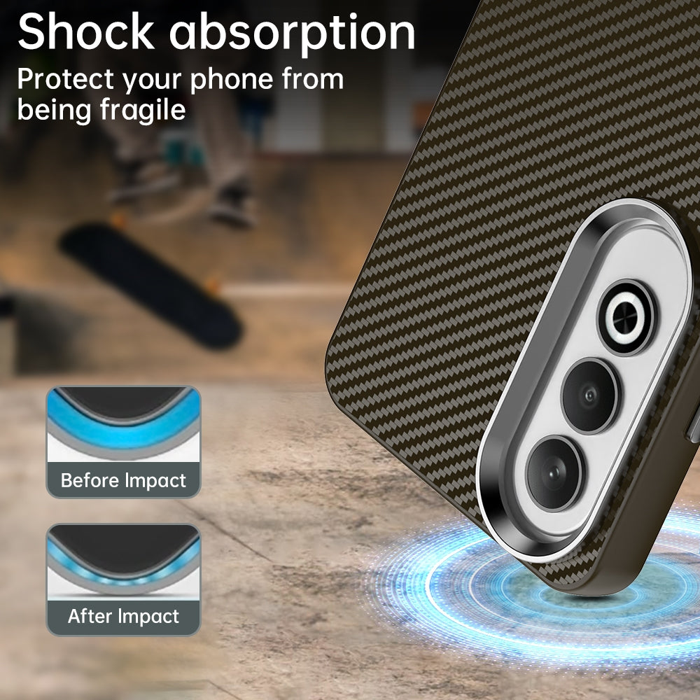 For OPPO K12 5G Carbon Fiber Series IMD Phone Case(Brown)