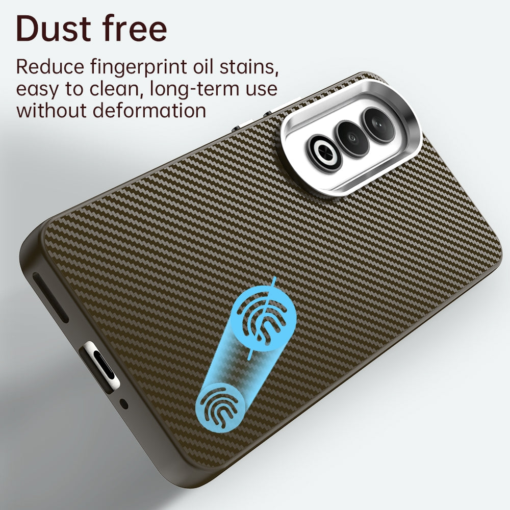 For OPPO K12 5G Carbon Fiber Series IMD Phone Case(Brown)