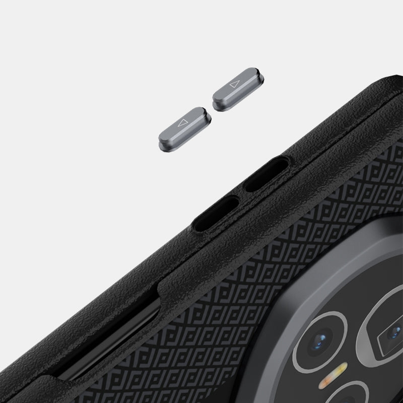 For Honor Magic V3 ABEEL 6D Micro Relief MagSafe Magnetic Phone Case(Black)