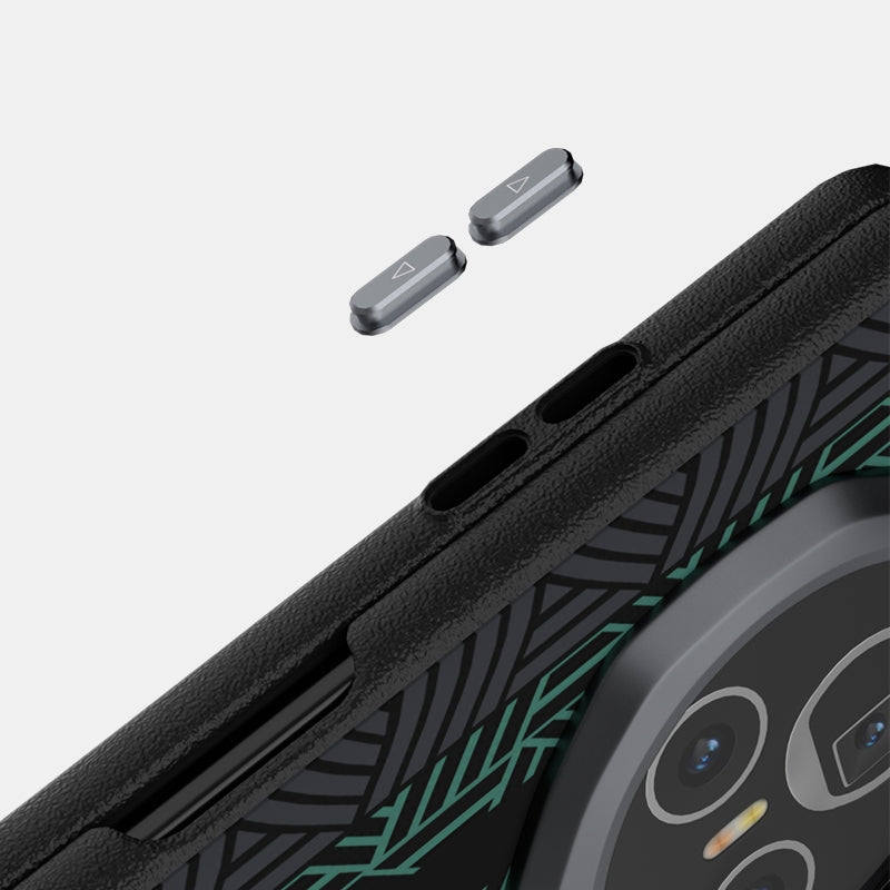 For Honor Magic V3 ABEEL 6D Micro Relief MagSafe Magnetic Phone Case(Green)