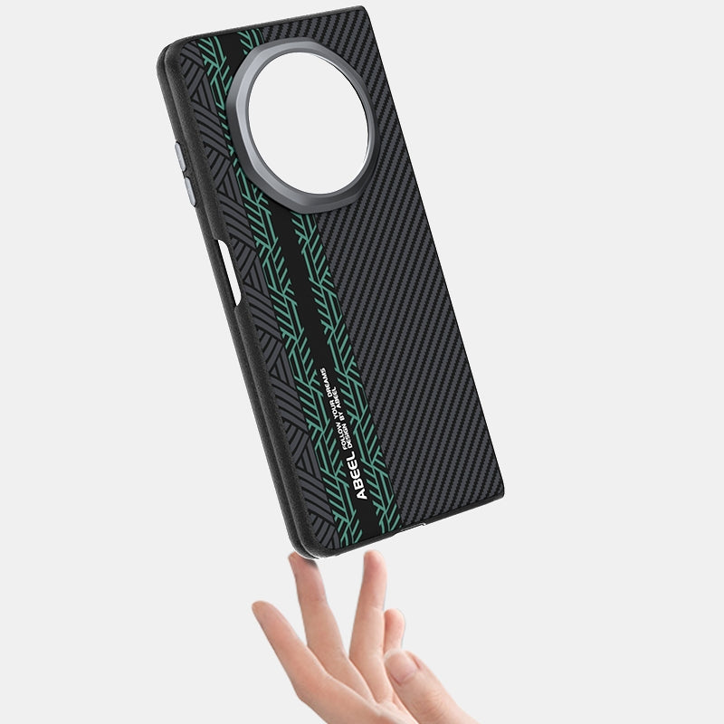For Honor Magic V3 ABEEL 6D Micro Relief MagSafe Magnetic Phone Case(Green)