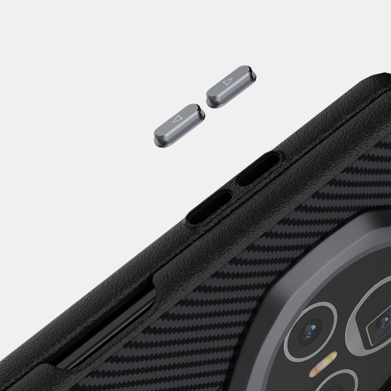 For Honor Magic V3 ABEEL 6D Micro Relief MagSafe Magnetic Phone Case(Carbon Fiber Black)