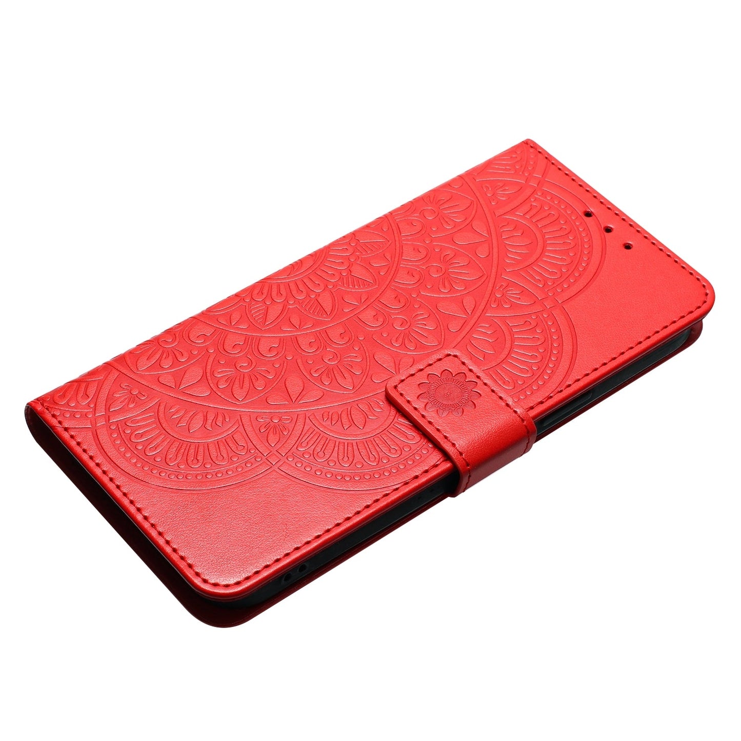 For Xiaomi 15 Pro Flower Embossed Leather Phone Case(Red)