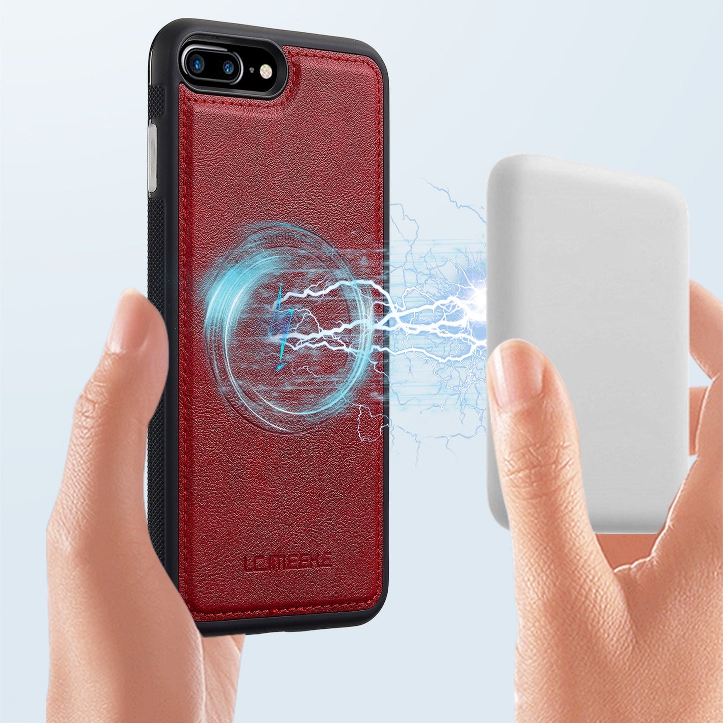 For iPhone 16e LC.IMEEKE Magsafe Phone Case(Red)