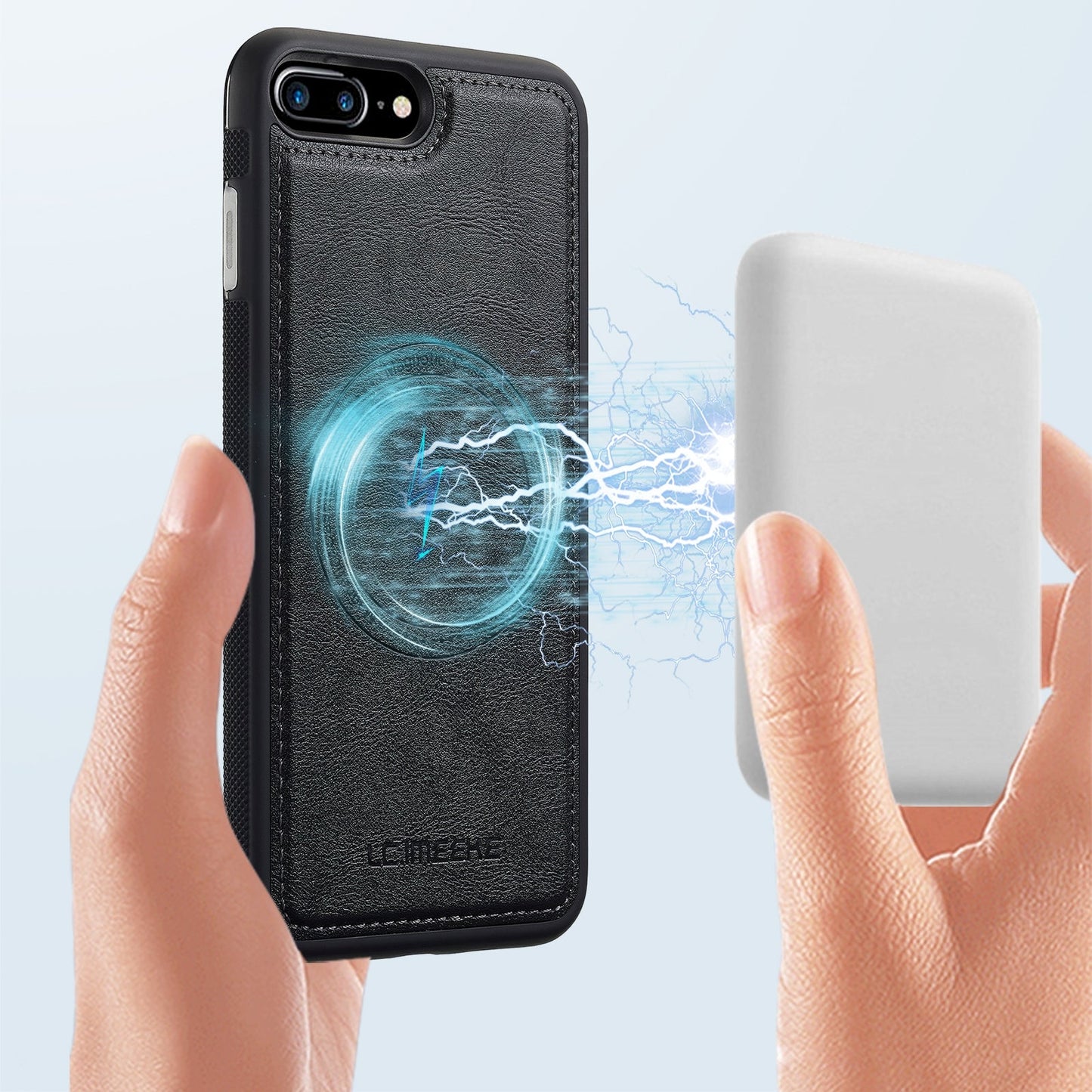 For iPhone 16e LC.IMEEKE Magsafe Phone Case(Black)