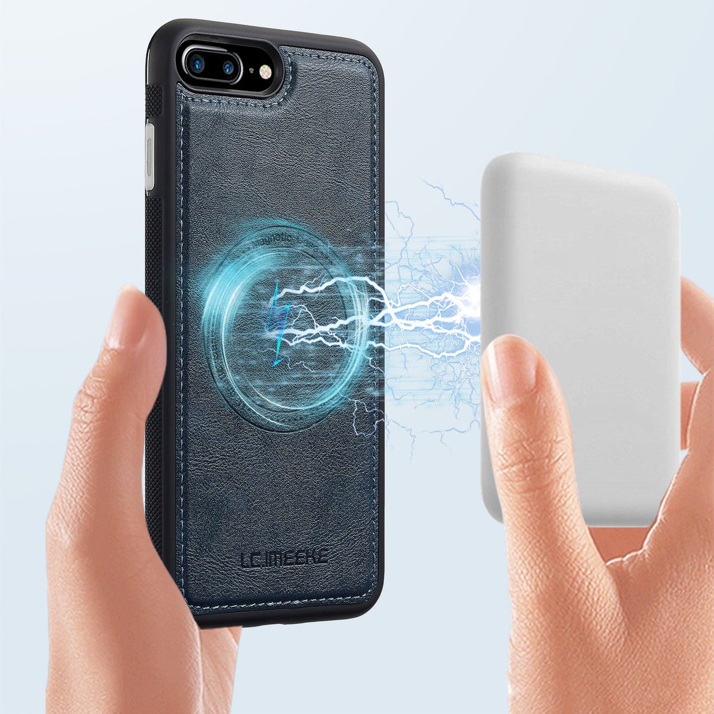For iPhone 16e LC.IMEEKE Magsafe Phone Case(Blue)