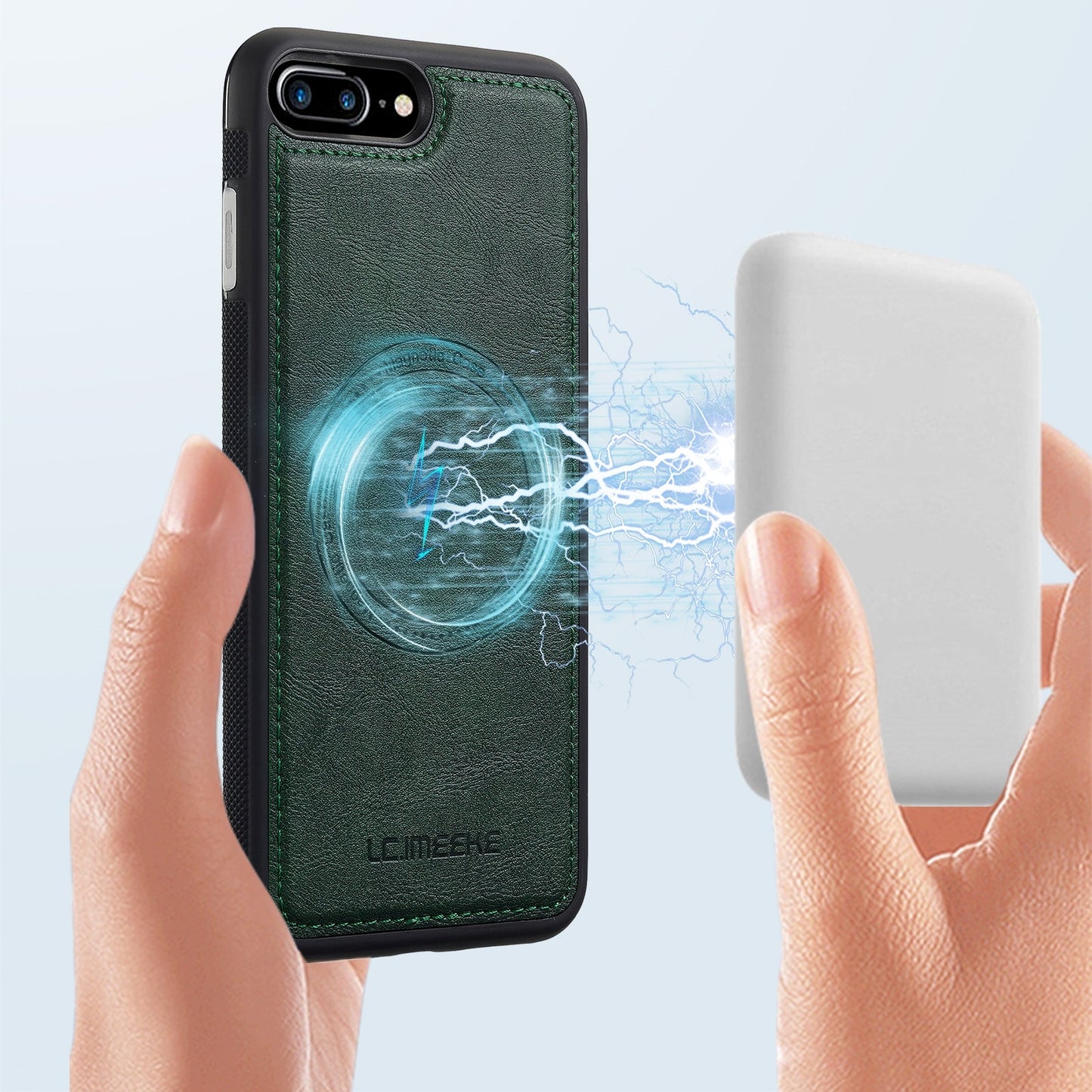 For iPhone 16e LC.IMEEKE Magsafe Phone Case(Green)