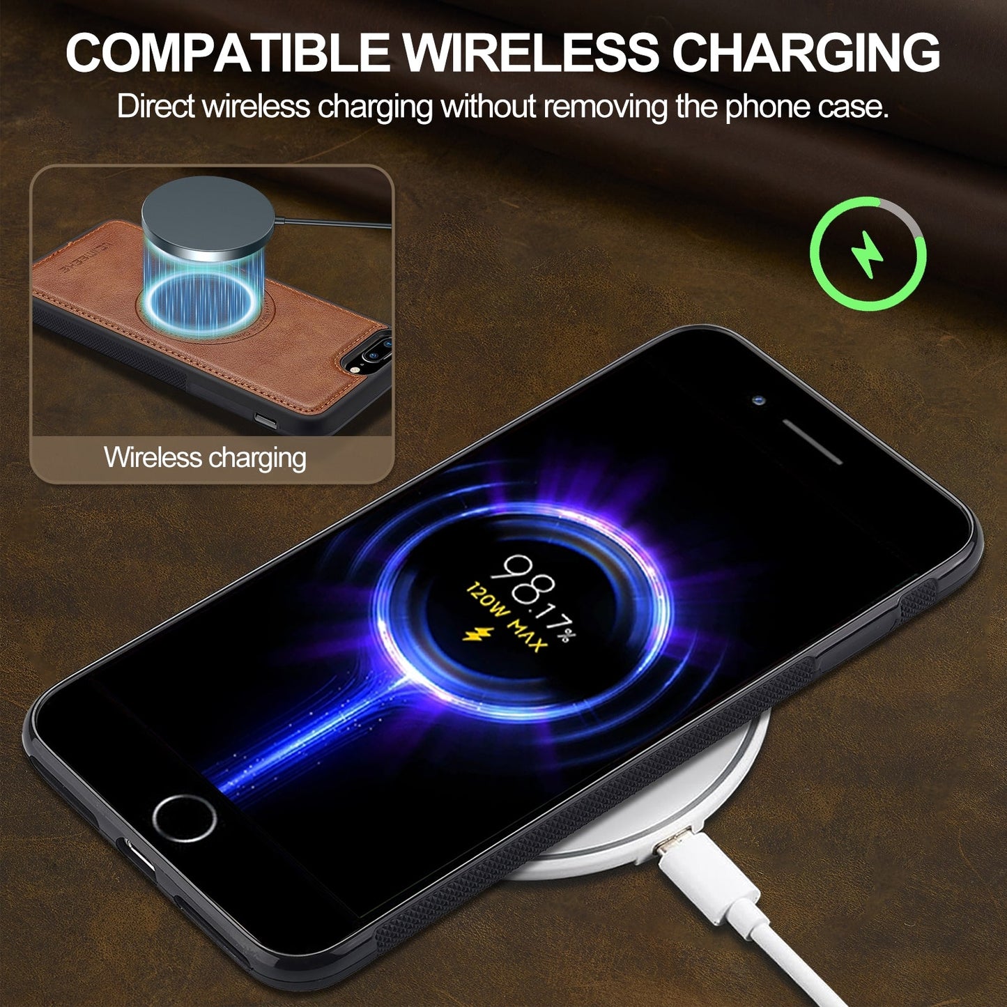 For iPhone 16e LC.IMEEKE Magsafe Phone Case(Brown)