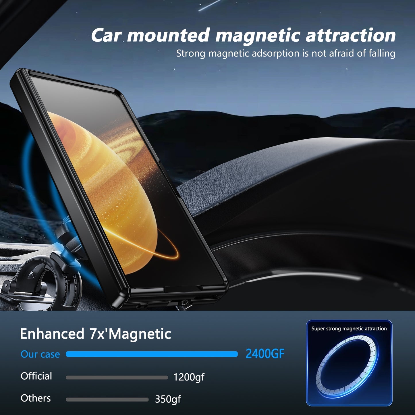 For Honor Magic V3 Gold Medal Rotating Folding Series Ring Holder Phone Case(Red)