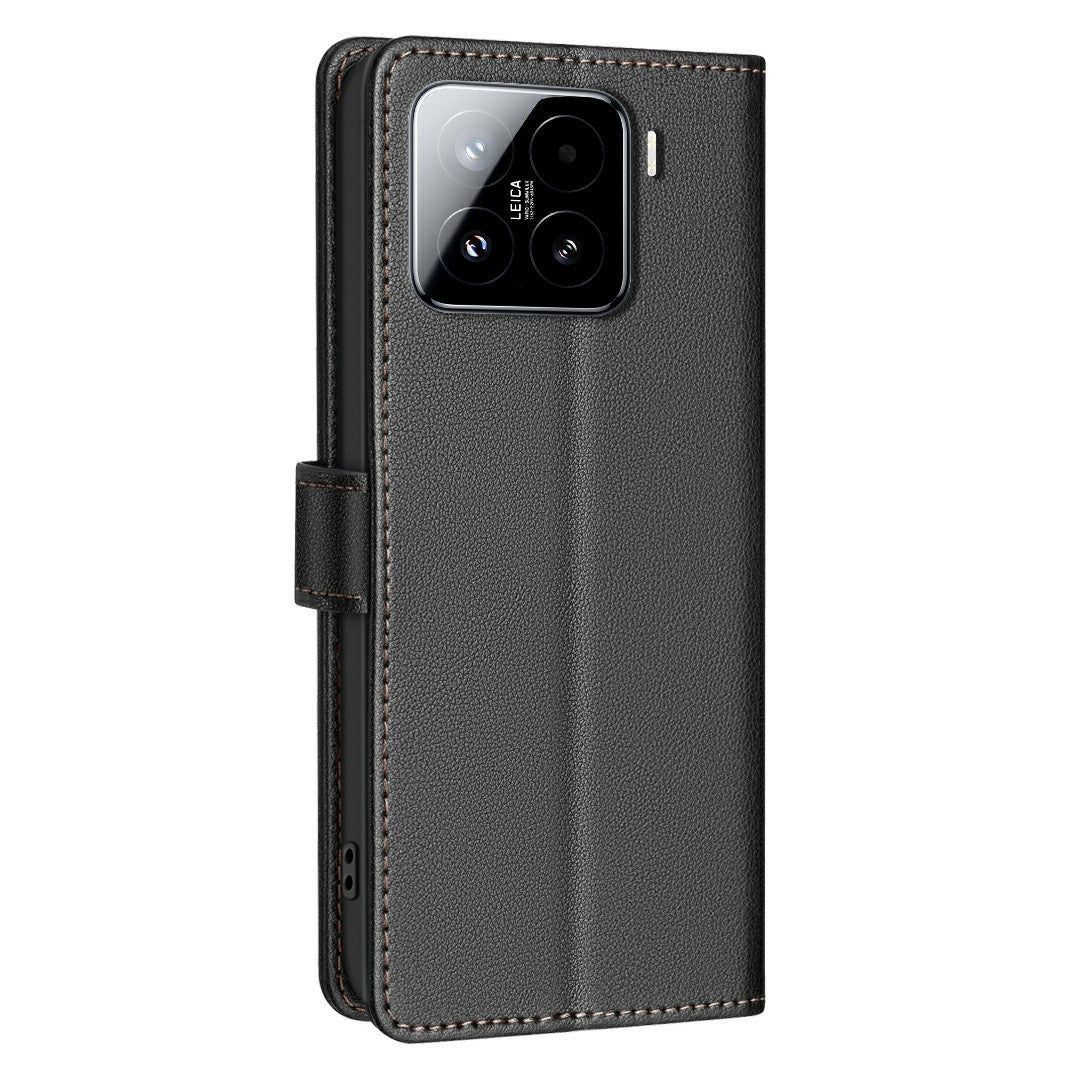 For Xiaomi 15 Pro Litchi Texture RFID Anti-theft Leather Phone Case(Black)