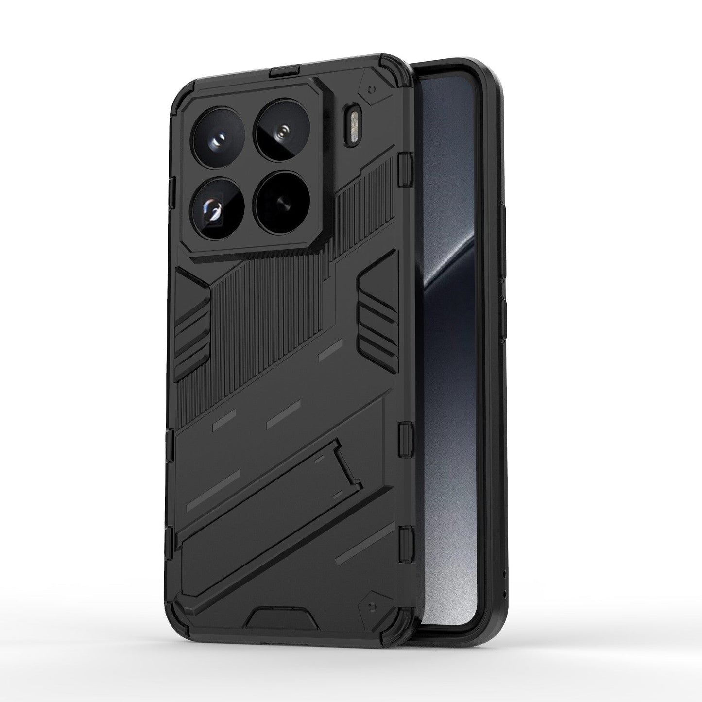 For Xiaomi 15 Pro 5G Punk Armor 2 in 1 PC + TPU Phone Case with Holder(Black)