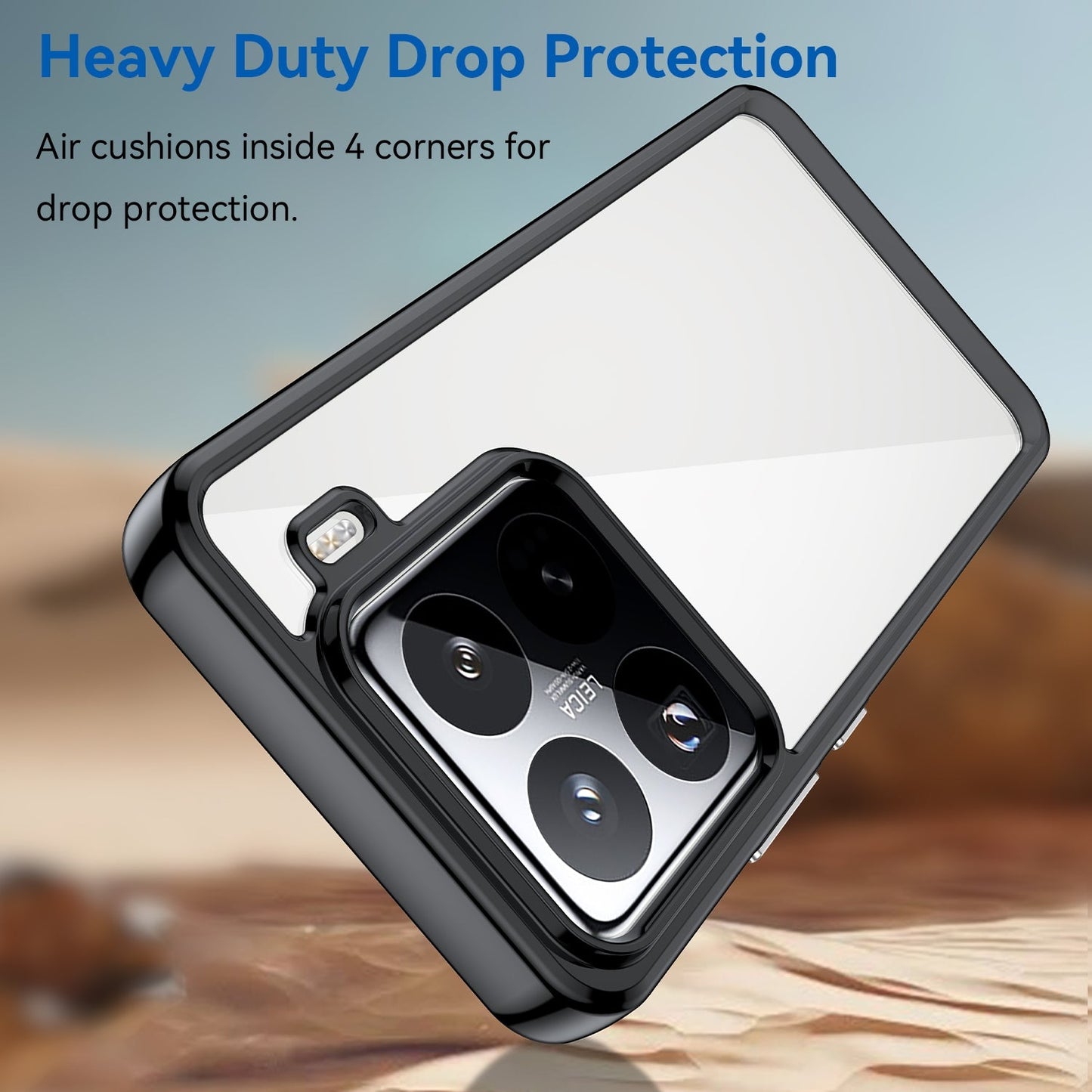 For Xiaomi 15 Pro Colorful Series Acrylic Hybrid TPU Phone Case(Black)