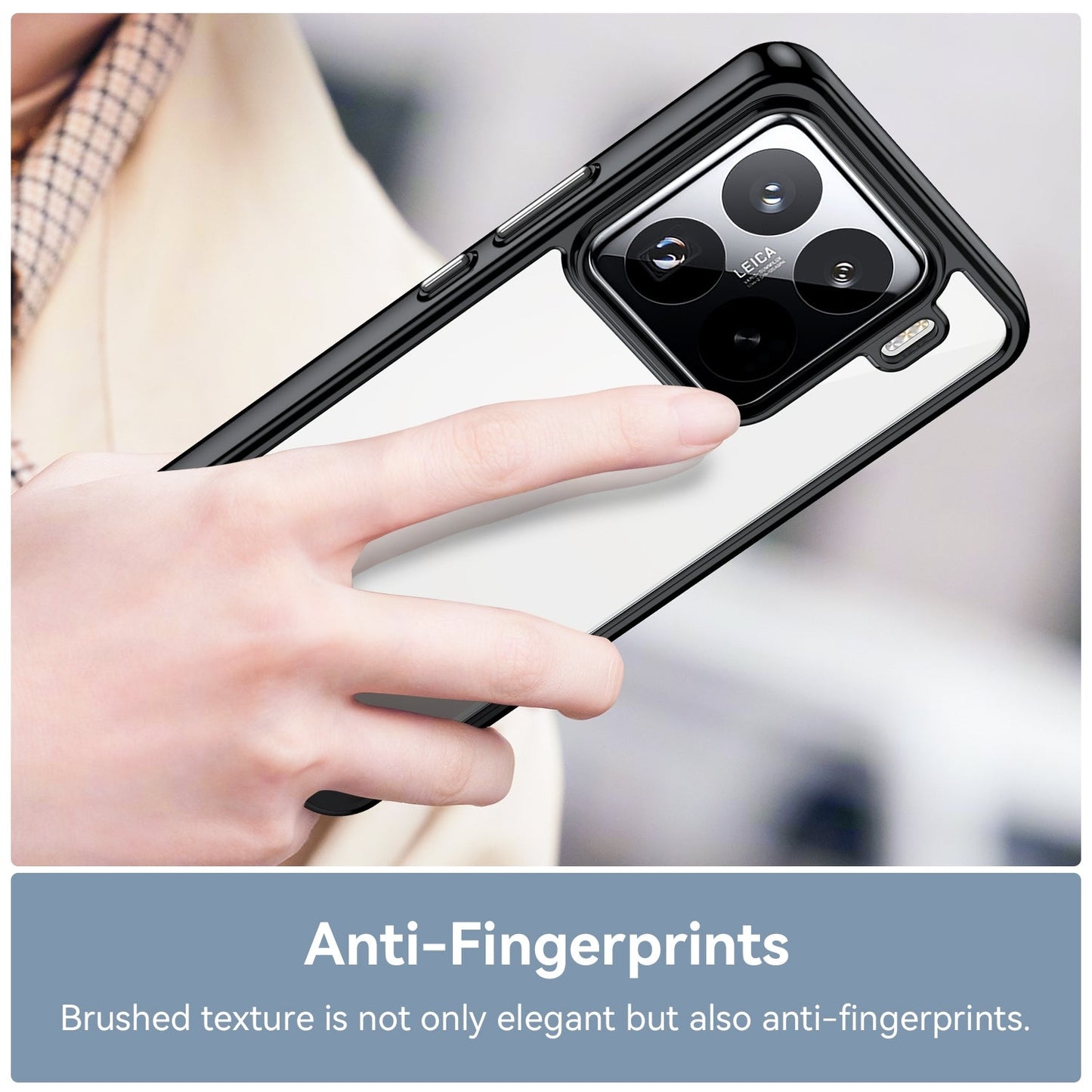 For Xiaomi 15 Pro Colorful Series Acrylic Hybrid TPU Phone Case(Black)