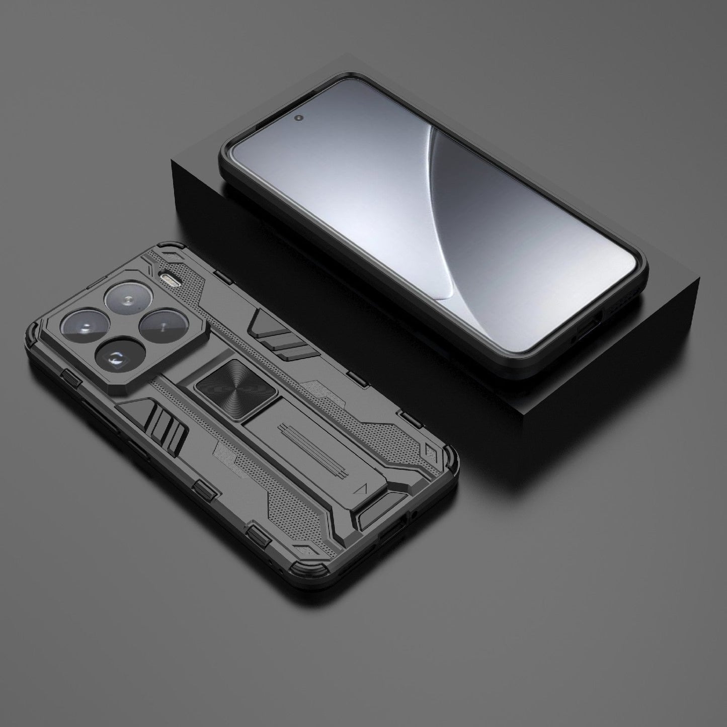 For Xiaomi 15 Pro 5G Supersonic PC + TPU Holder Phone Case(Black)