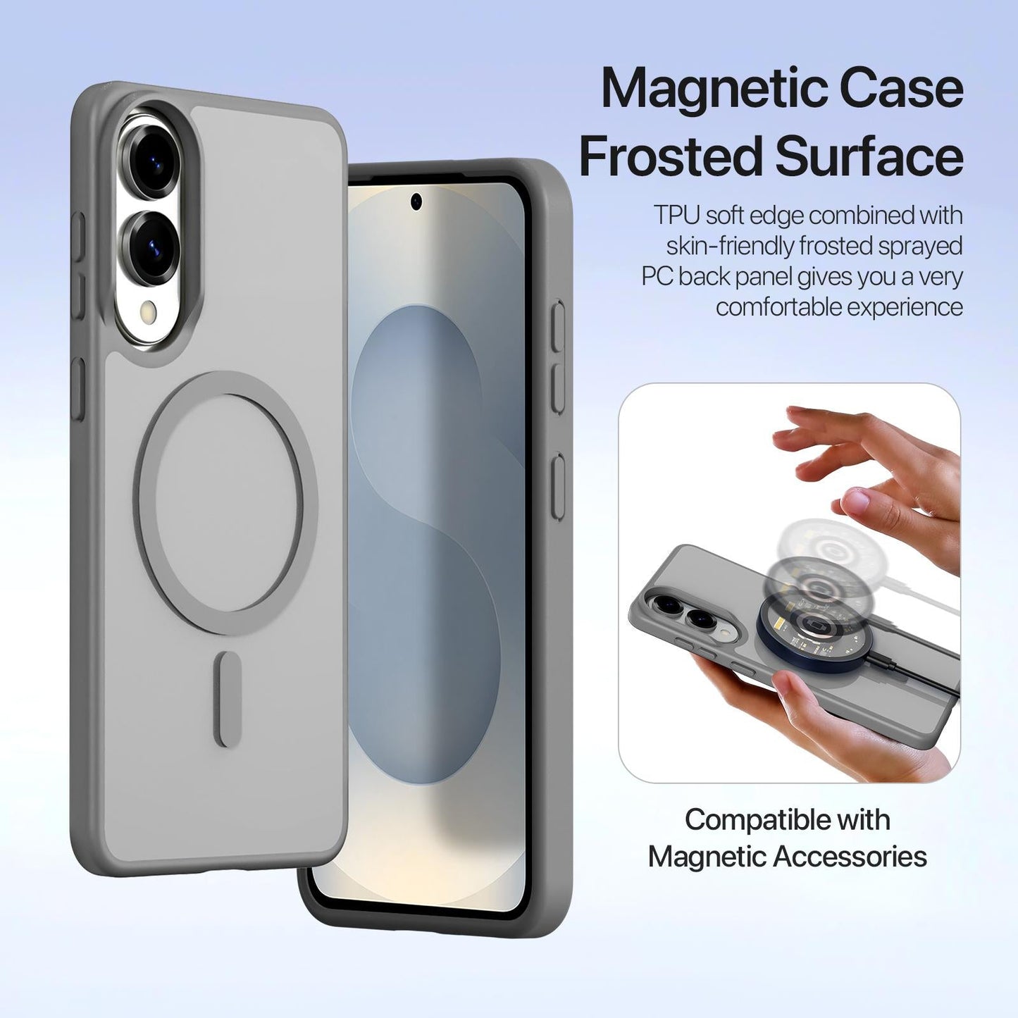 For Samsung Galaxy S25 Edge 5G DUX DUCIS Lawa Series 2 in 1 Wallet Zipper Detachable MagSafe Phone Case with Lanyard(Grey)