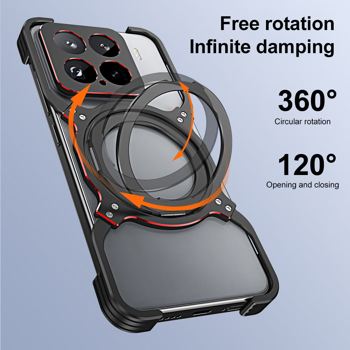 For Xiaomi 15 Pro Mechanical Arm Borderless MagSafe Holder Metal Phone Case(Silver)