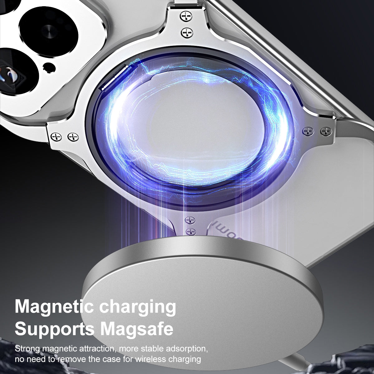 For Xiaomi 15 Pro Mechanical Arm Borderless MagSafe Holder Metal Phone Case(Silver)