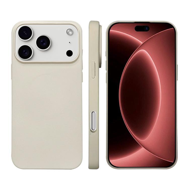 Compatible with iPhone 18 Pro Max Liquid Silicone Phone MagSafe Case - White